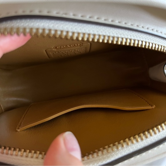 Coach Light Blue Quilted Denim Camera Crossbody with Gold Hardware - Picture 3 of 5